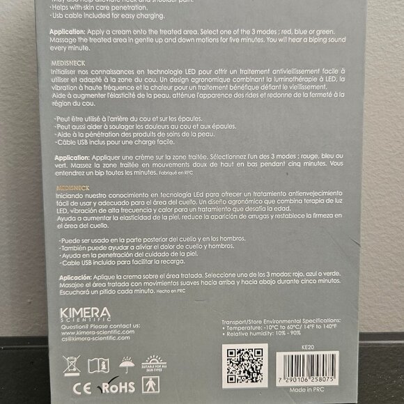 KIMERA MEDISNECK SKIN THERAPY DEVICE-NON INVASIVE,NON LASER,CLINICALY TESTED-NEW - Picture 3 of 8